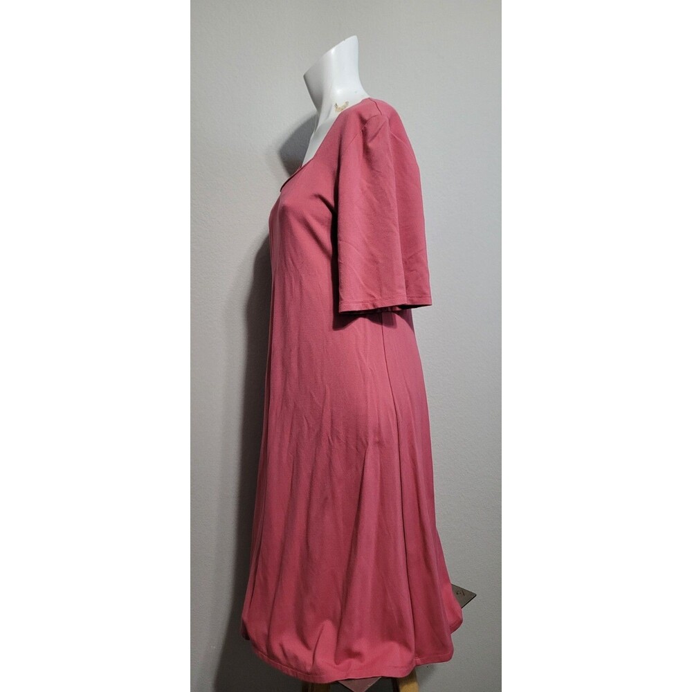 Soft Surroundings Large Dress square neck 3/4 sleeve stretch shift - Picture 4 of 6